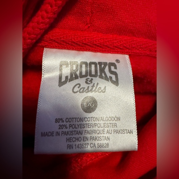 Crooks&Castles Red Hoodie - Large - Picture 9 of 9